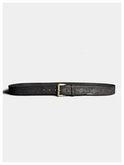 Leather belt with handcrafted copper snap fasteners made of genuine leather