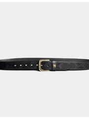 Decorative thickened Japanese flocking saddle leather cowhide belt