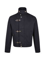 Retro airplane-style button-down men's coat