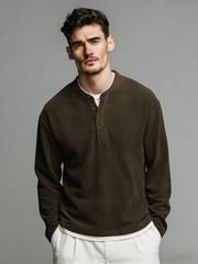 Branch pattern round-neck men's long-sleeved T-shirt