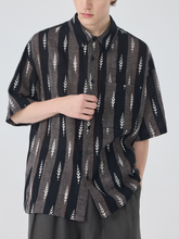 Men's casual linen printed shirt