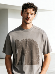 Horse-pattern totem print fashionable T-shirt
