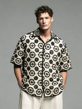 Knitted casual polka dot shirt