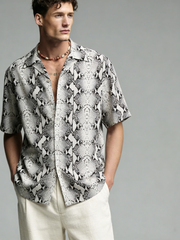 Casual printed summer short-sleeved shirt