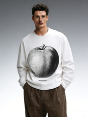 Apple Print Long-Sleeved Top