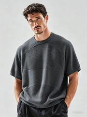 Men's Textured Crew Neck T-Shirt