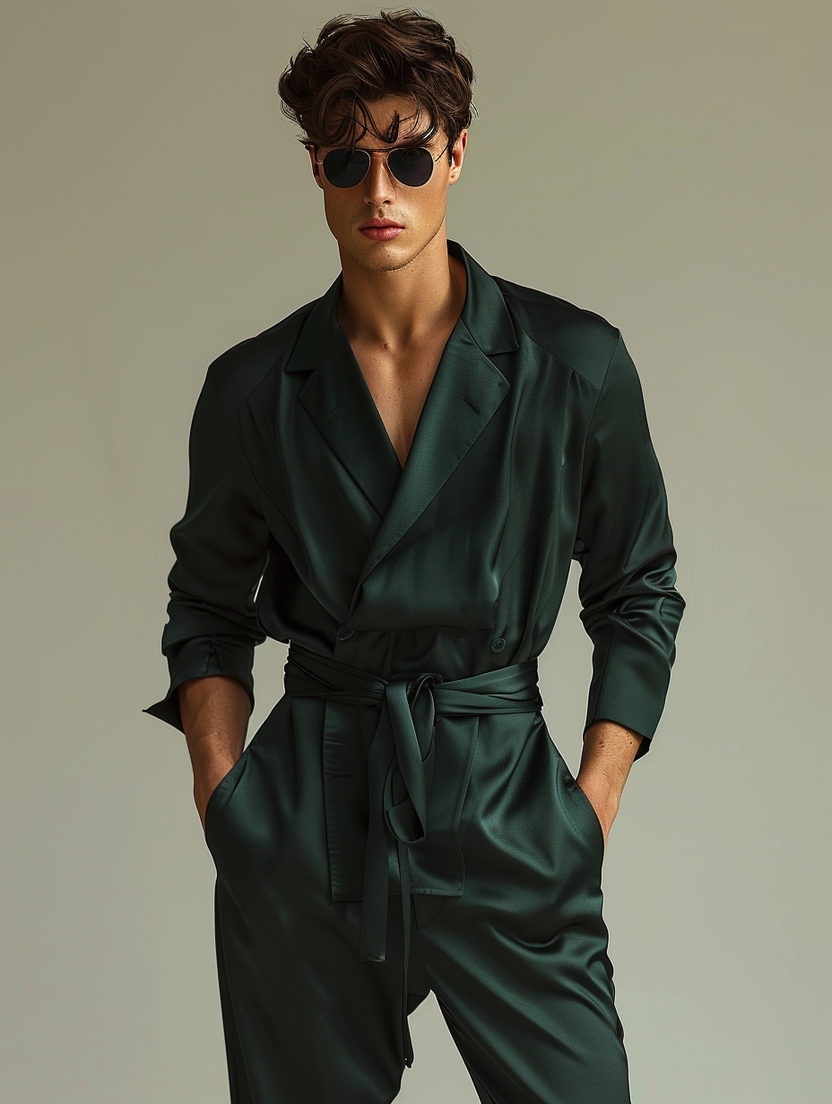 Men's casual jumpsuit