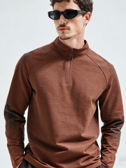 Strato di base in pile ad asciugatura rapida con collo alto e cerniera