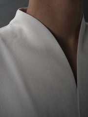 Men's cotton and linen casual curved shirt