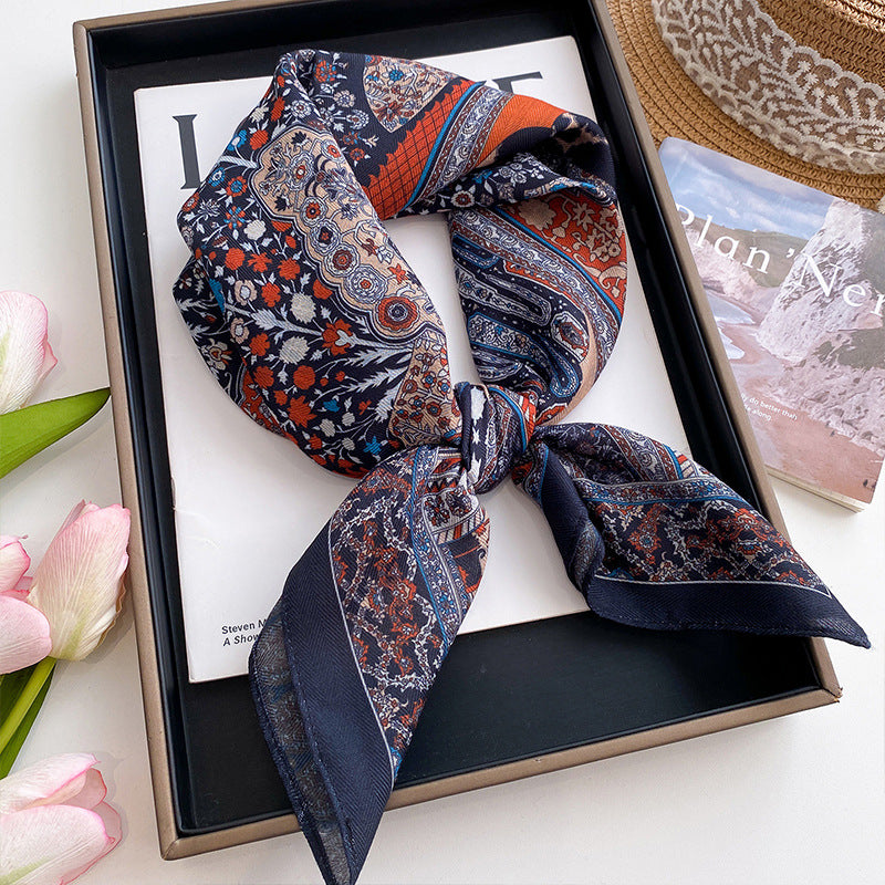Men's casual printed silk scarf Men's casual printed silk scarf