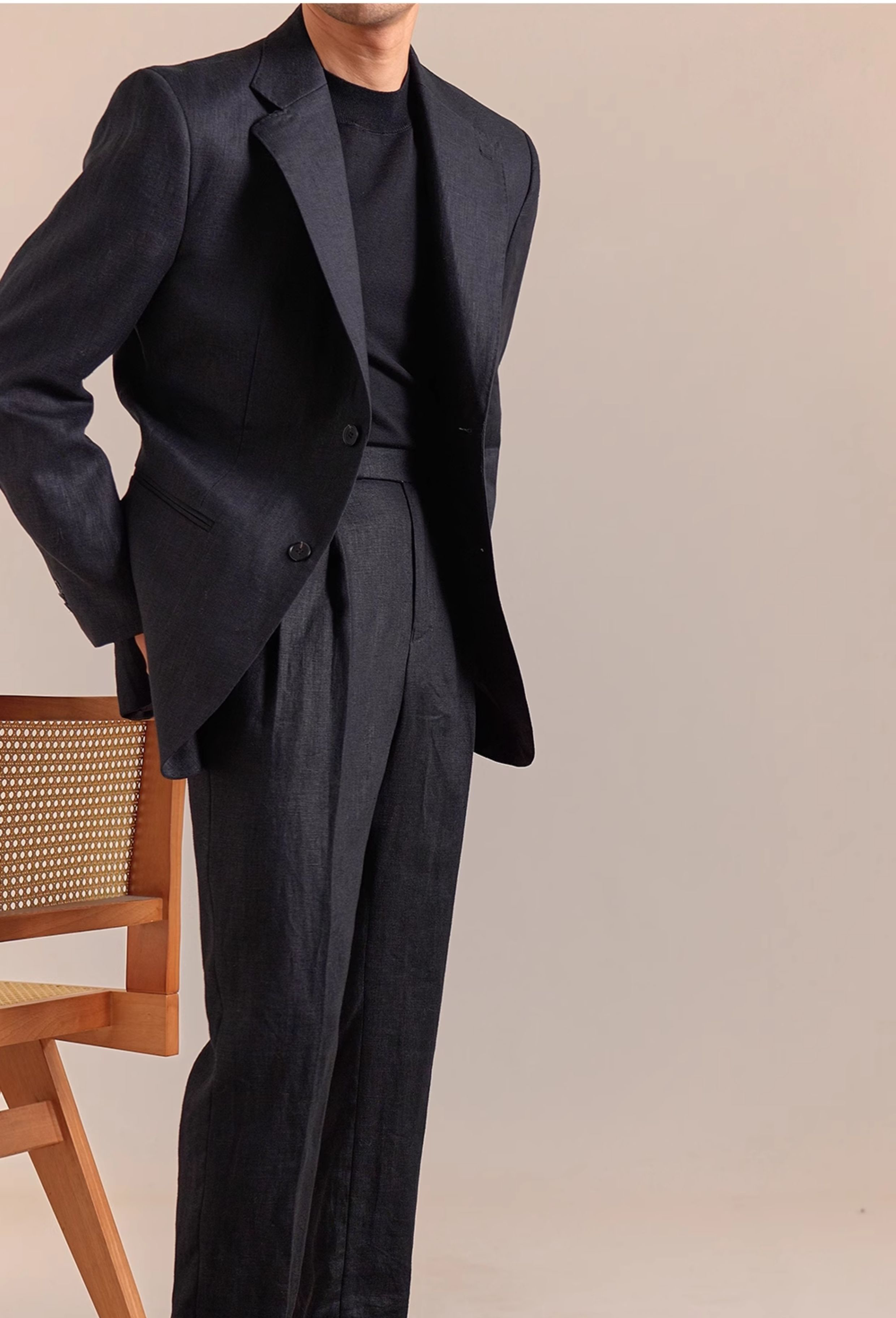 Men's Neapolitan casual suit set Men's Neapolitan casual suit set