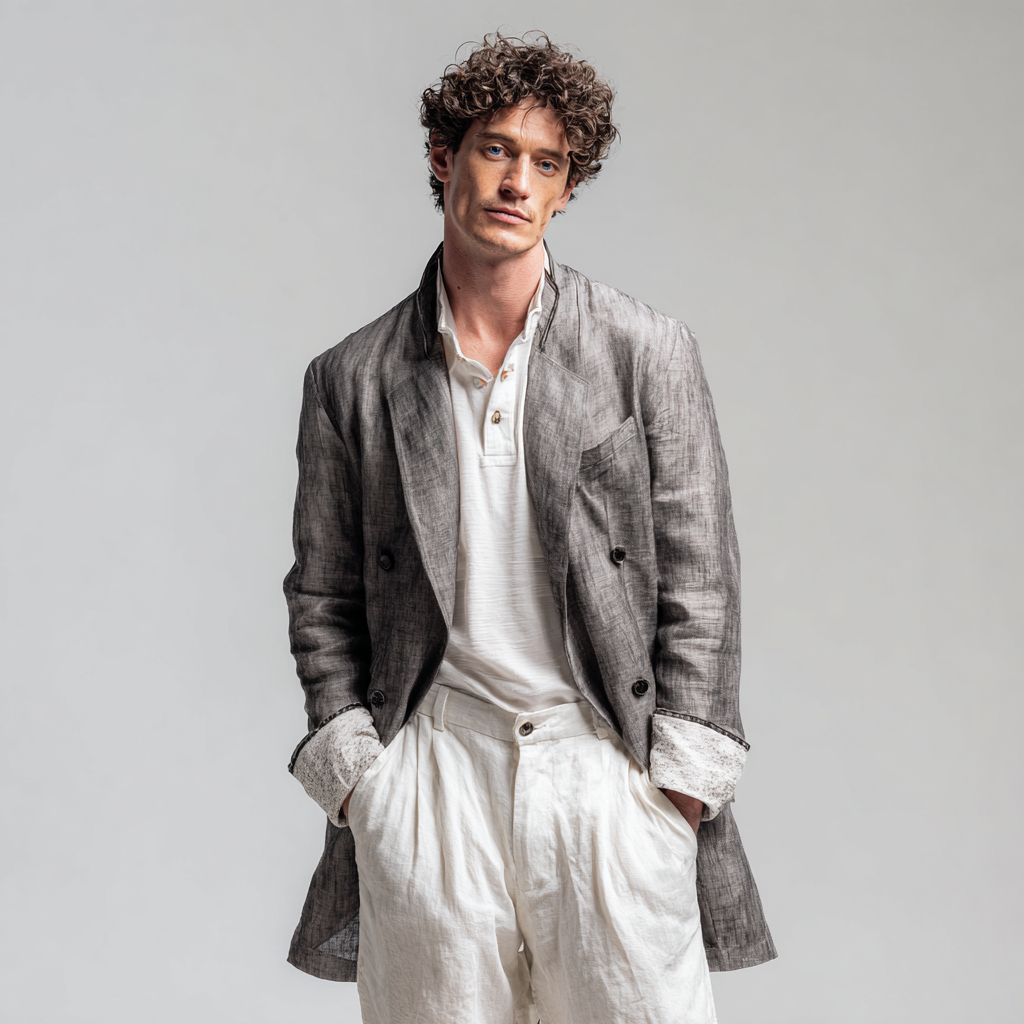 Men's casual linen jacket Men's casual linen jacket