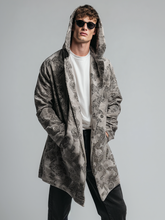 Men's hooded Paisley printed robe