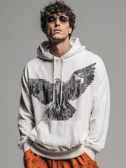 Men's casual photo patchwork printed sweatshirt