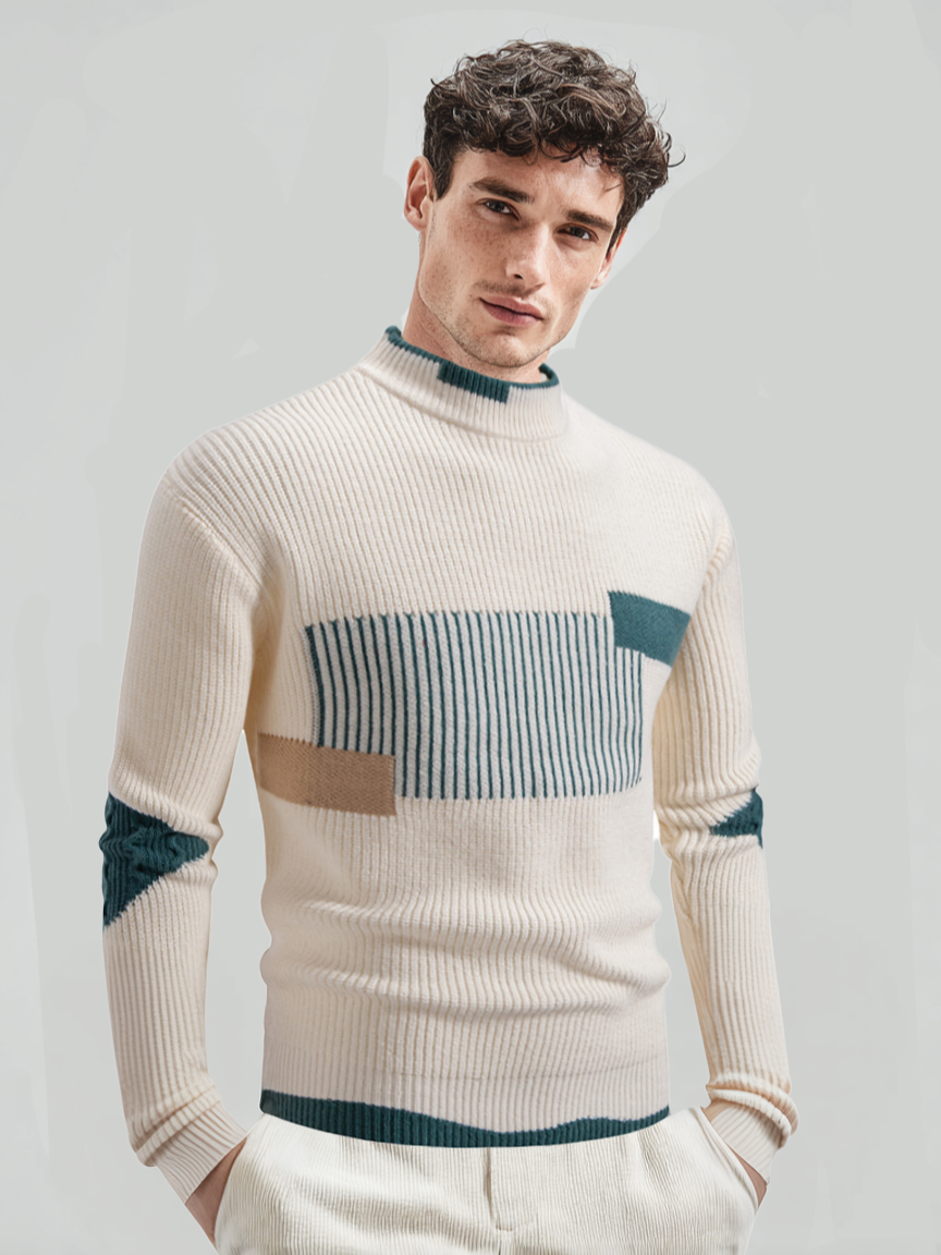 Men's casual knitted long-sleeved top