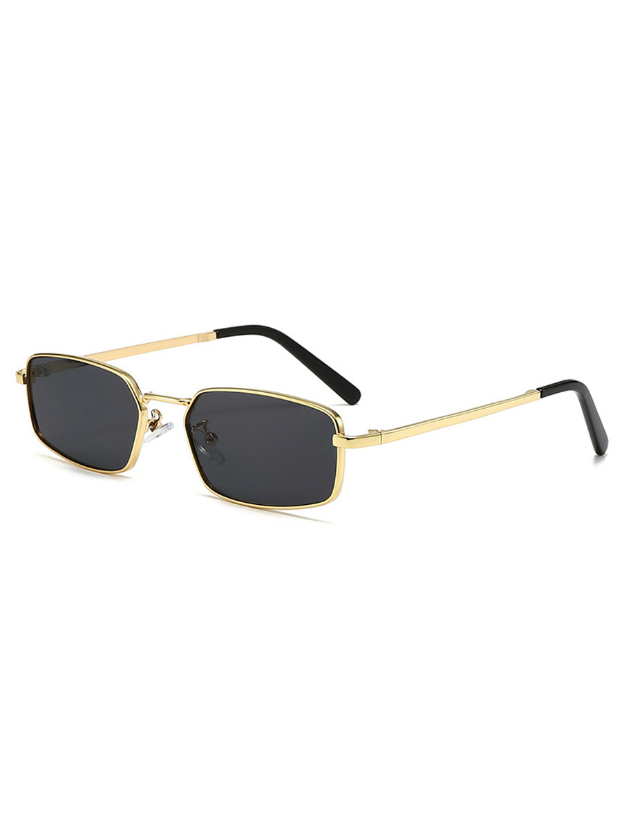Fashionable golden frame sunglasses with windproof feature