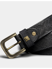 Decorative thickened Japanese flocking saddle leather cowhide belt