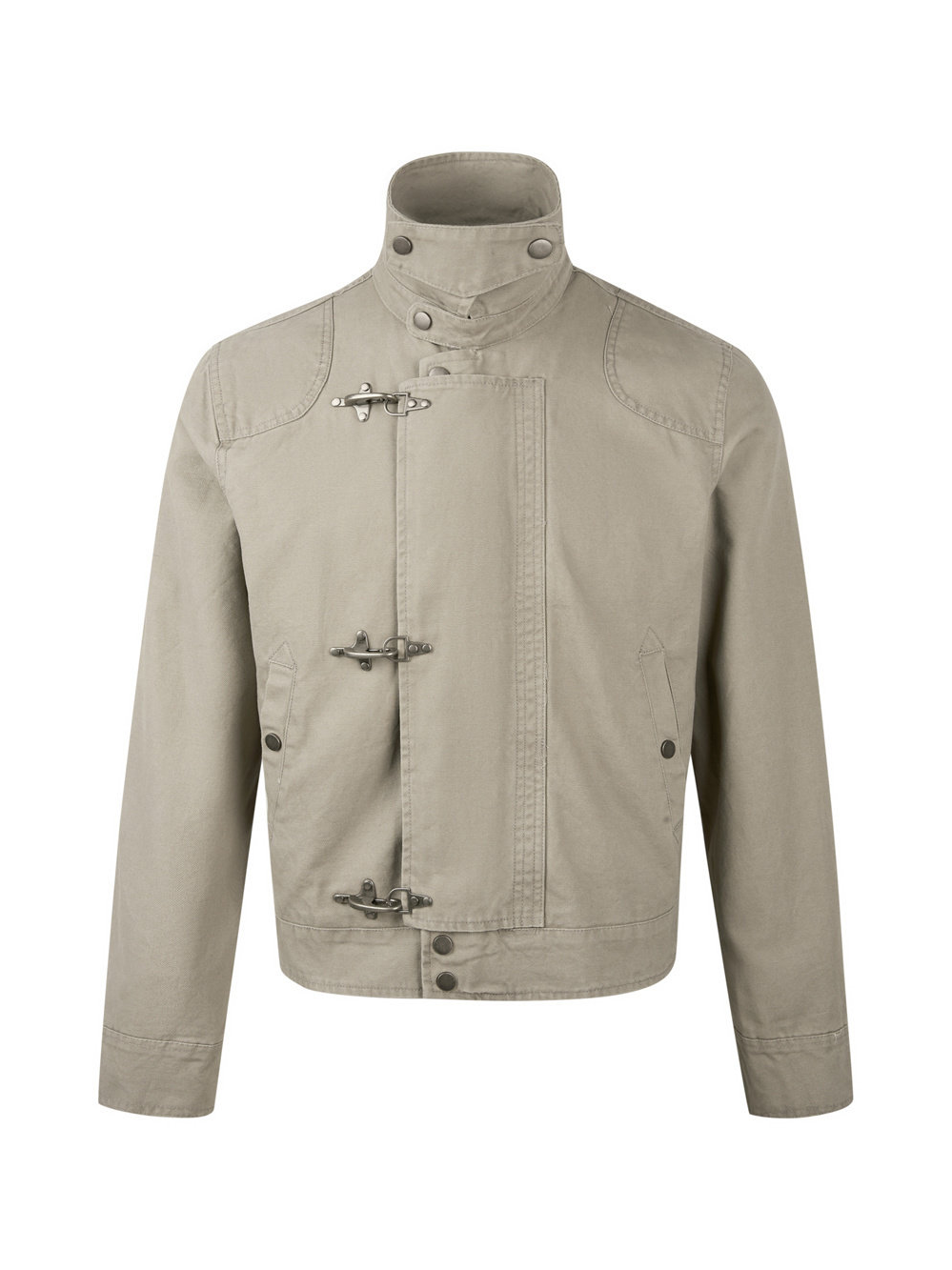 Retro airplane-style button-down men's coat