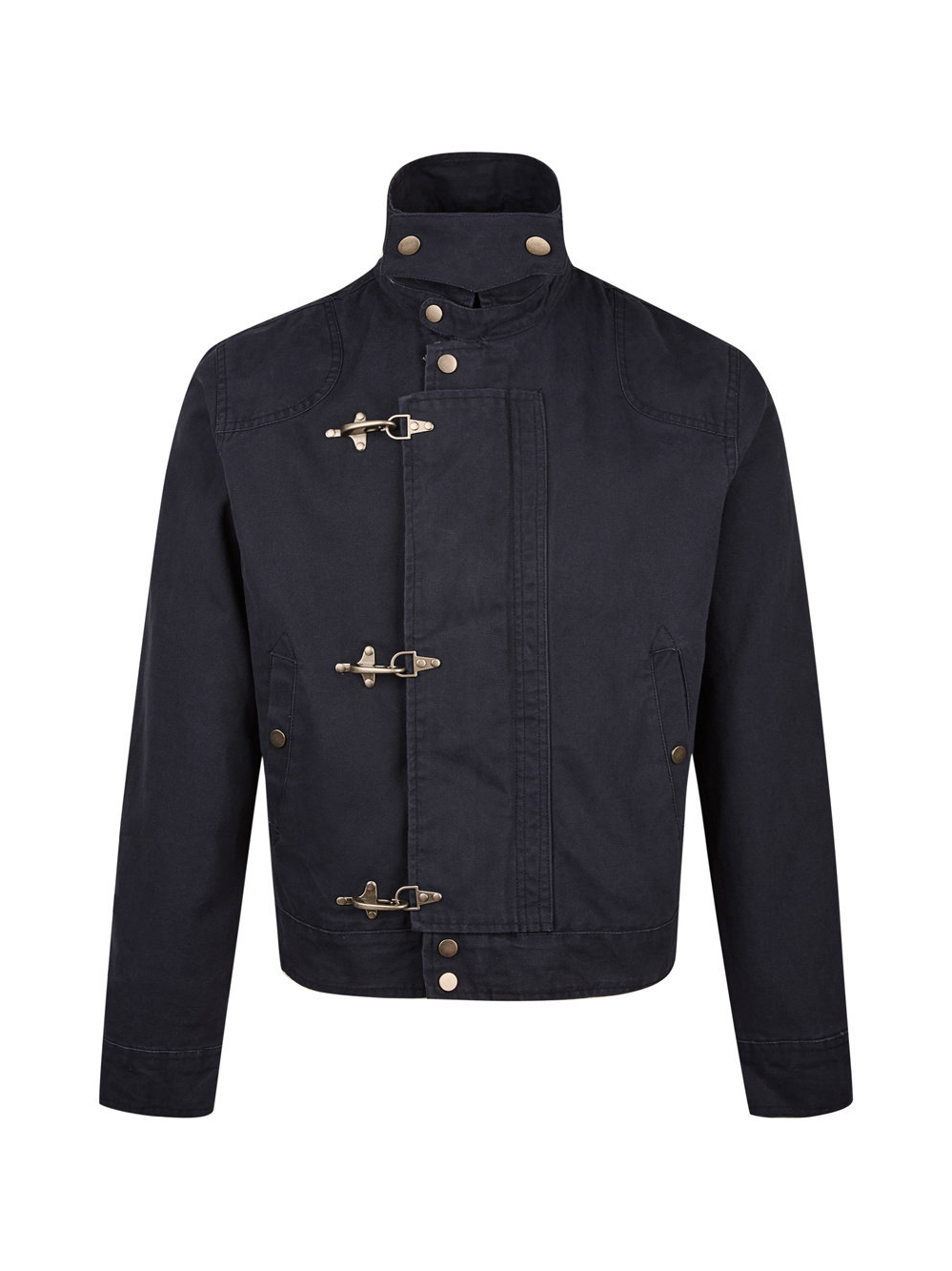 Retro airplane-style button-down men's coat