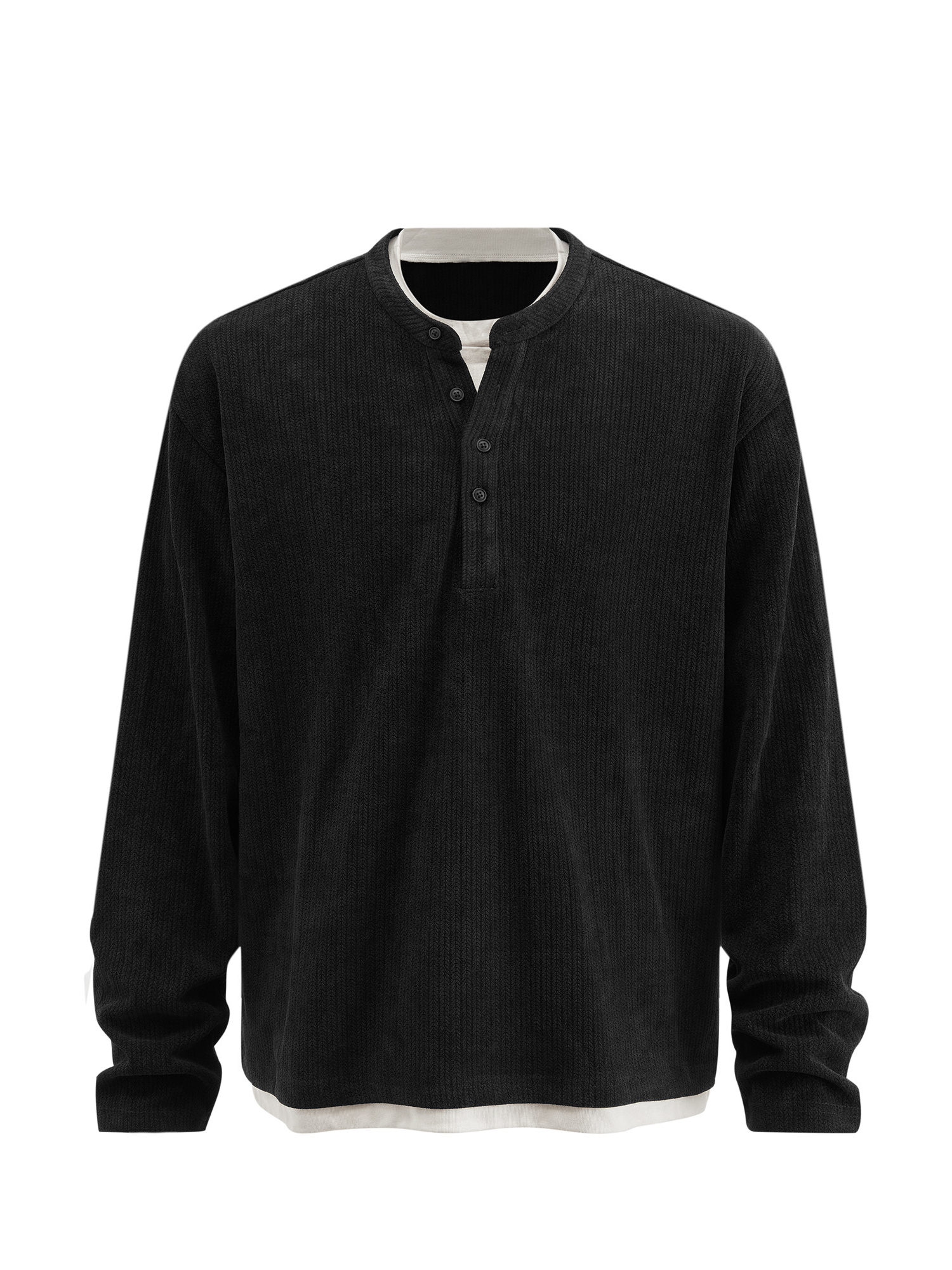 Branch pattern round-neck men's long-sleeved T-shirt