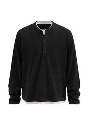 Branch pattern round-neck men's long-sleeved T-shirt