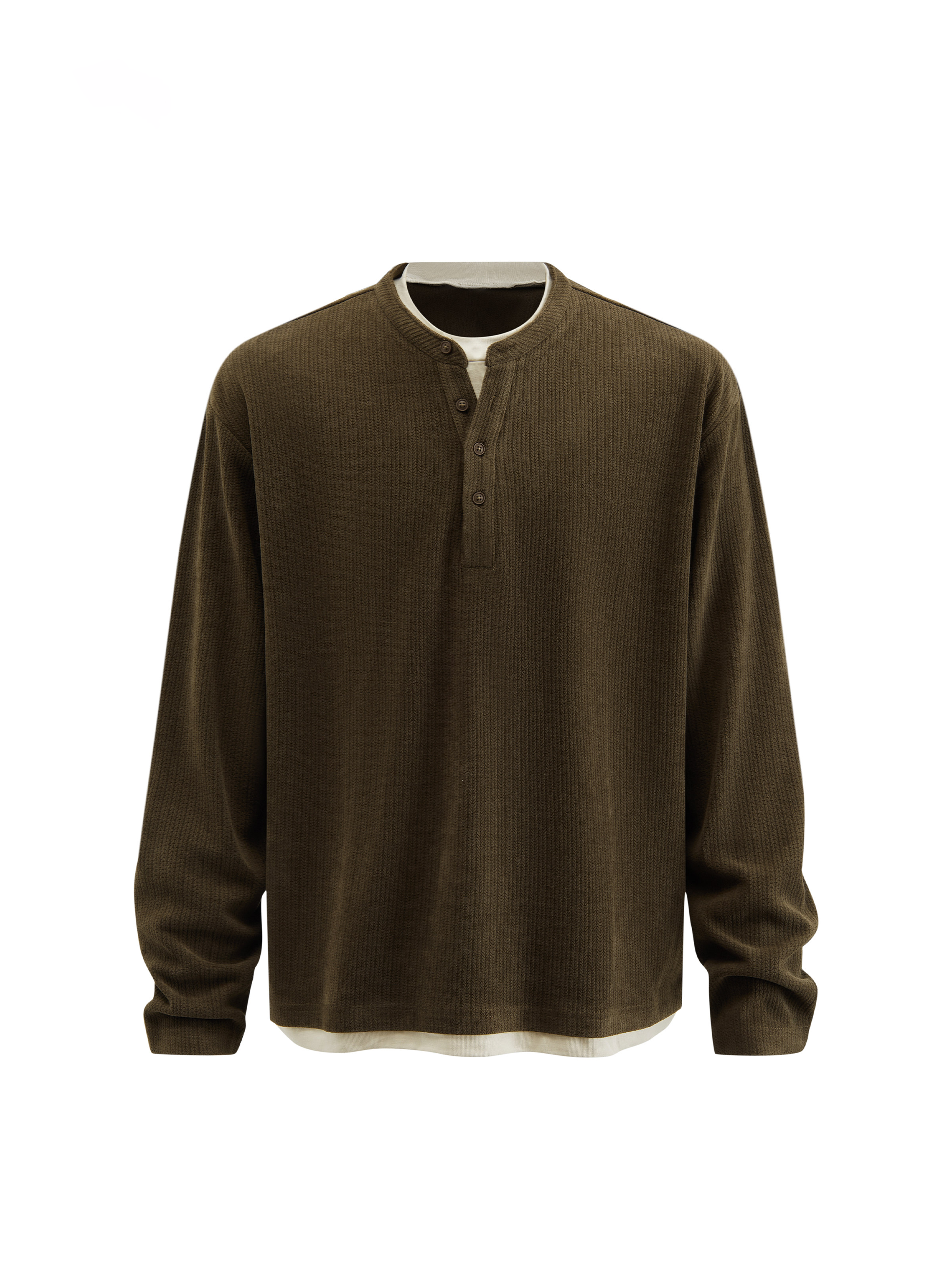 Branch pattern round-neck men's long-sleeved T-shirt