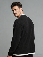 Branch pattern round-neck men's long-sleeved T-shirt