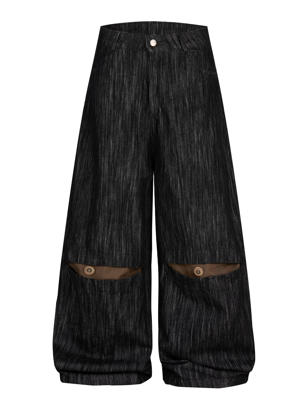 Retro curved and stitched jeans