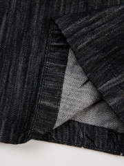 Retro curved and stitched jeans