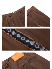Damaged and pieced-together casual pants