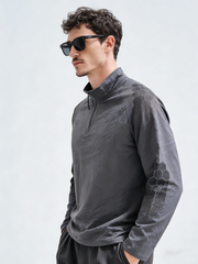 Strato di base in pile ad asciugatura rapida con collo alto e cerniera