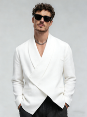 Fashionable overlapping coat