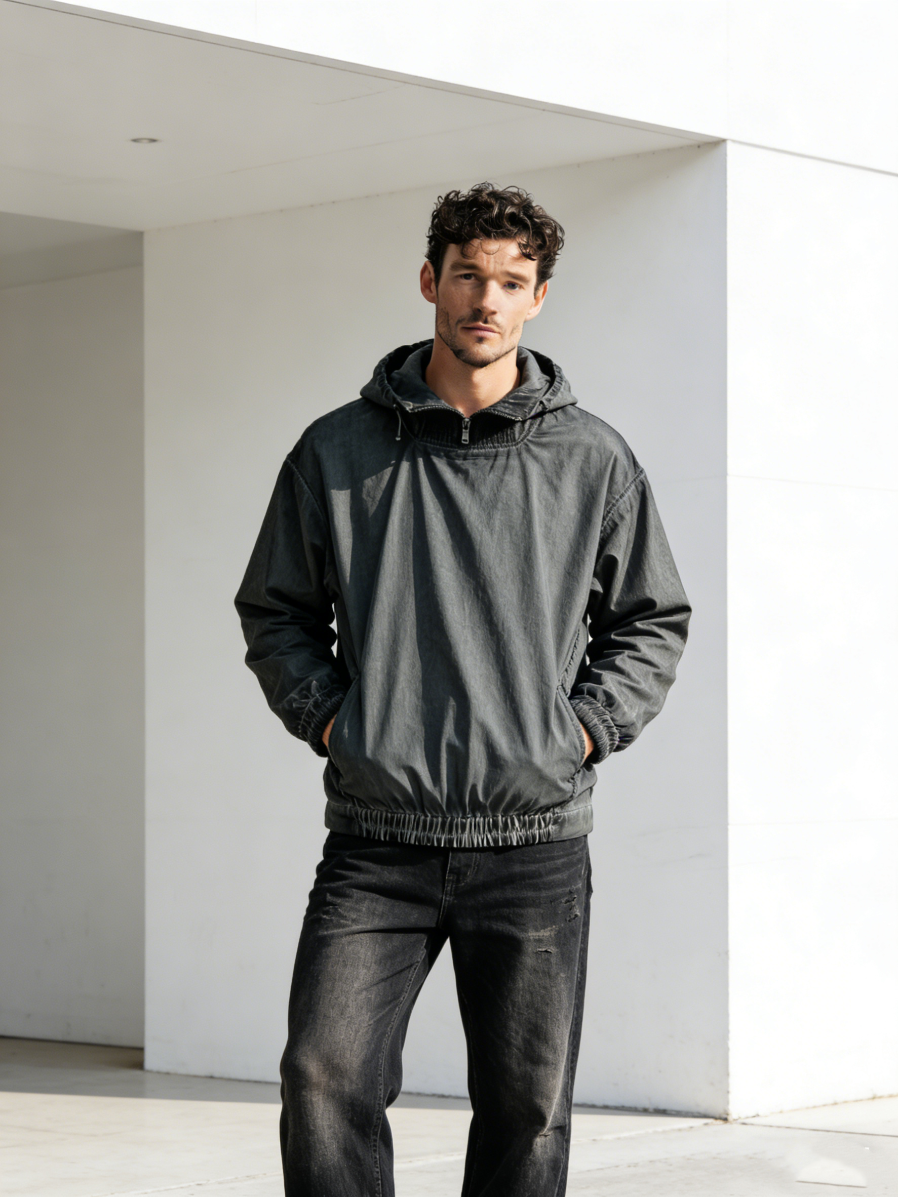 Shenxi Washed Water Hooded Coat