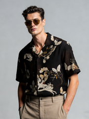 Cuban floral print blouse