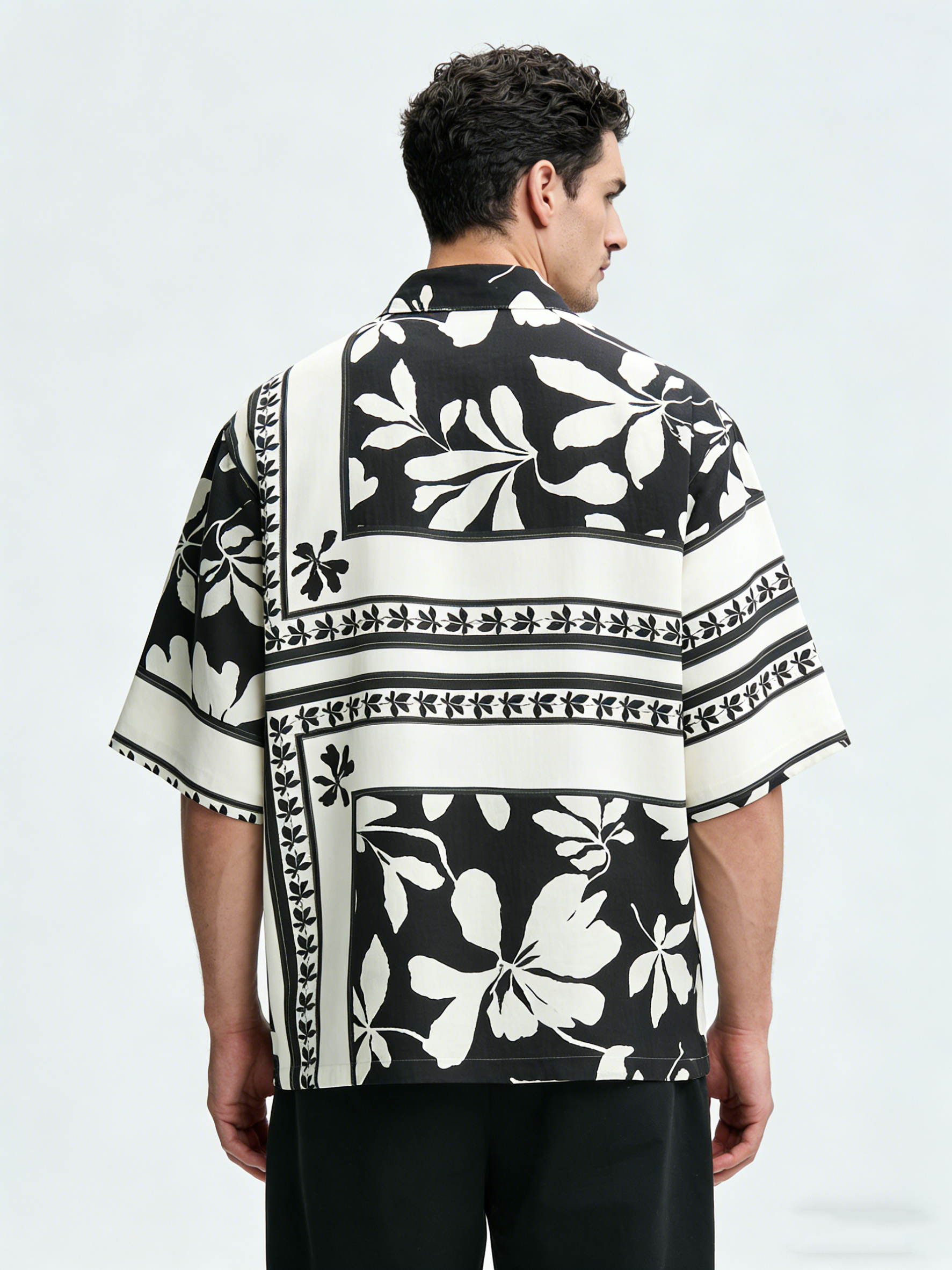 Casual retro print shirt