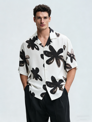 Casual retro print shirt