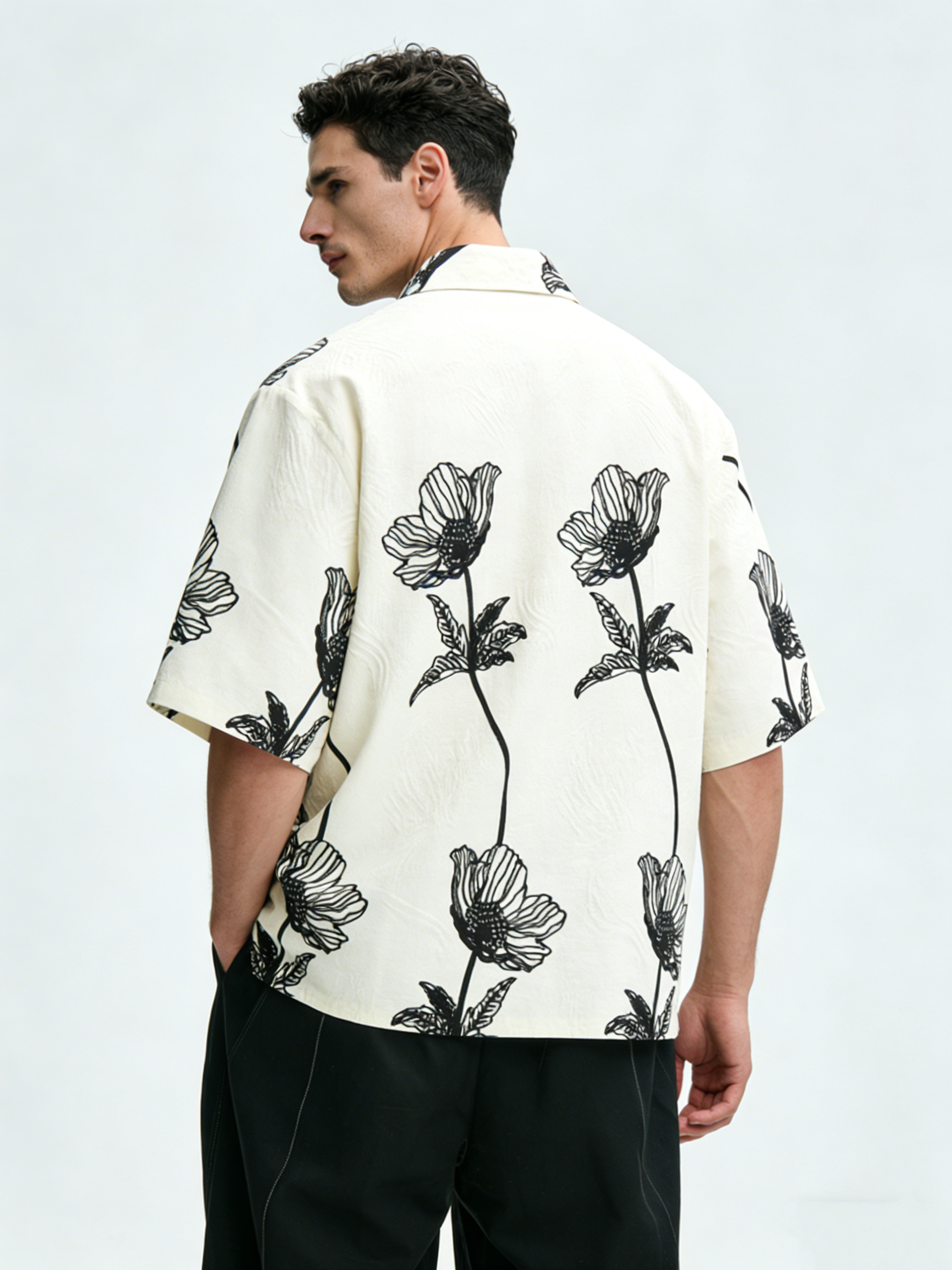 Casual floral print shirt