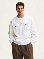 Crew neck casual long-sleeved top