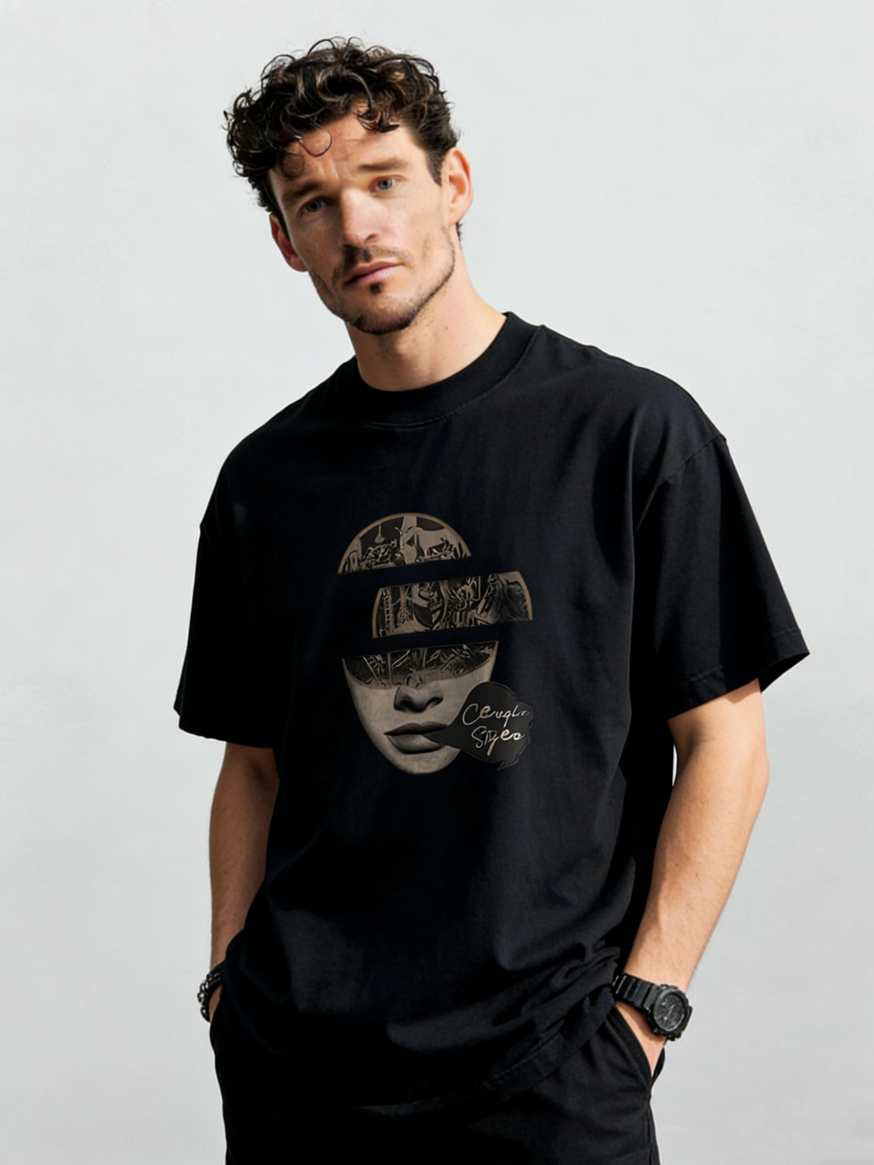 Casual Printed Crew Neck T-Shirt