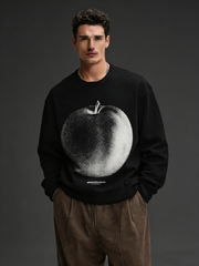 Apple Print Long-Sleeved Top