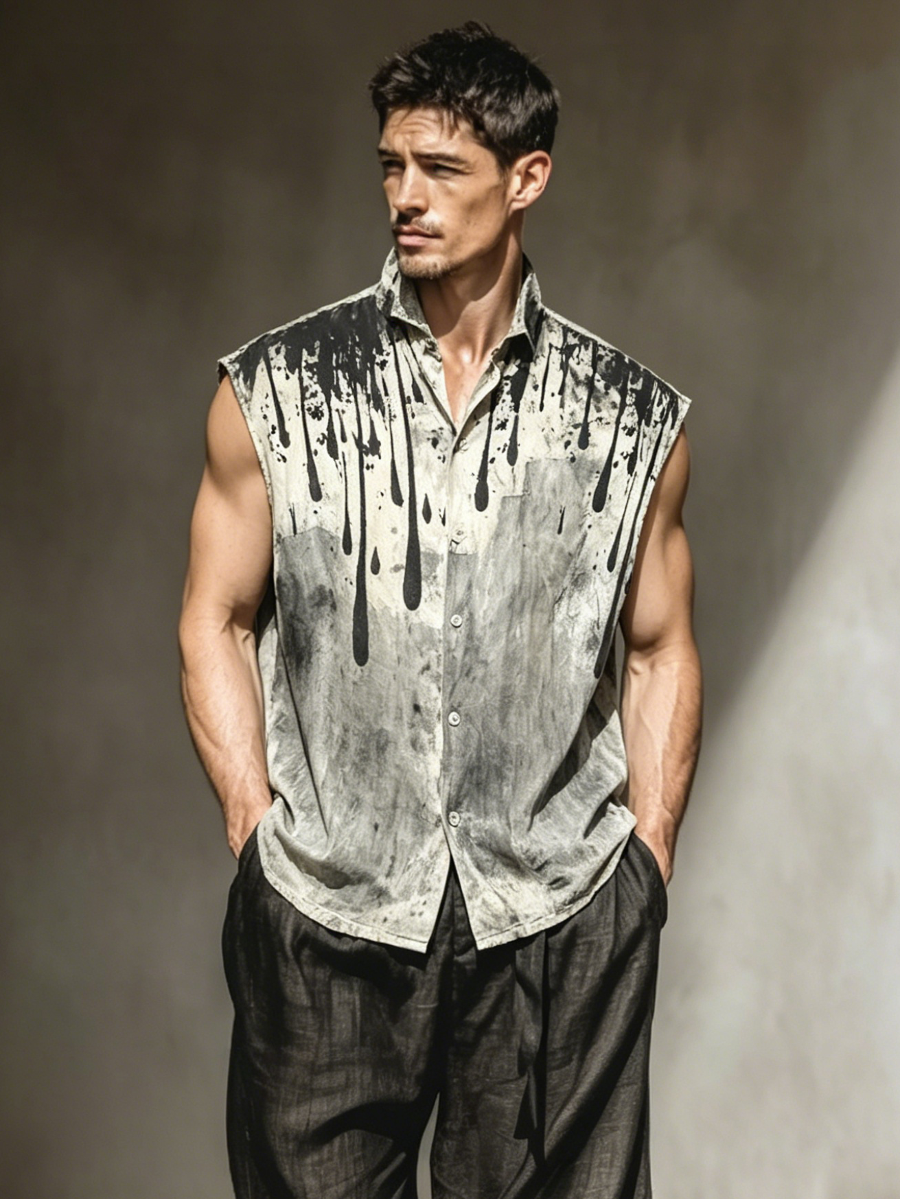 Men's Stylish Printed Sleeveless Tank Top
