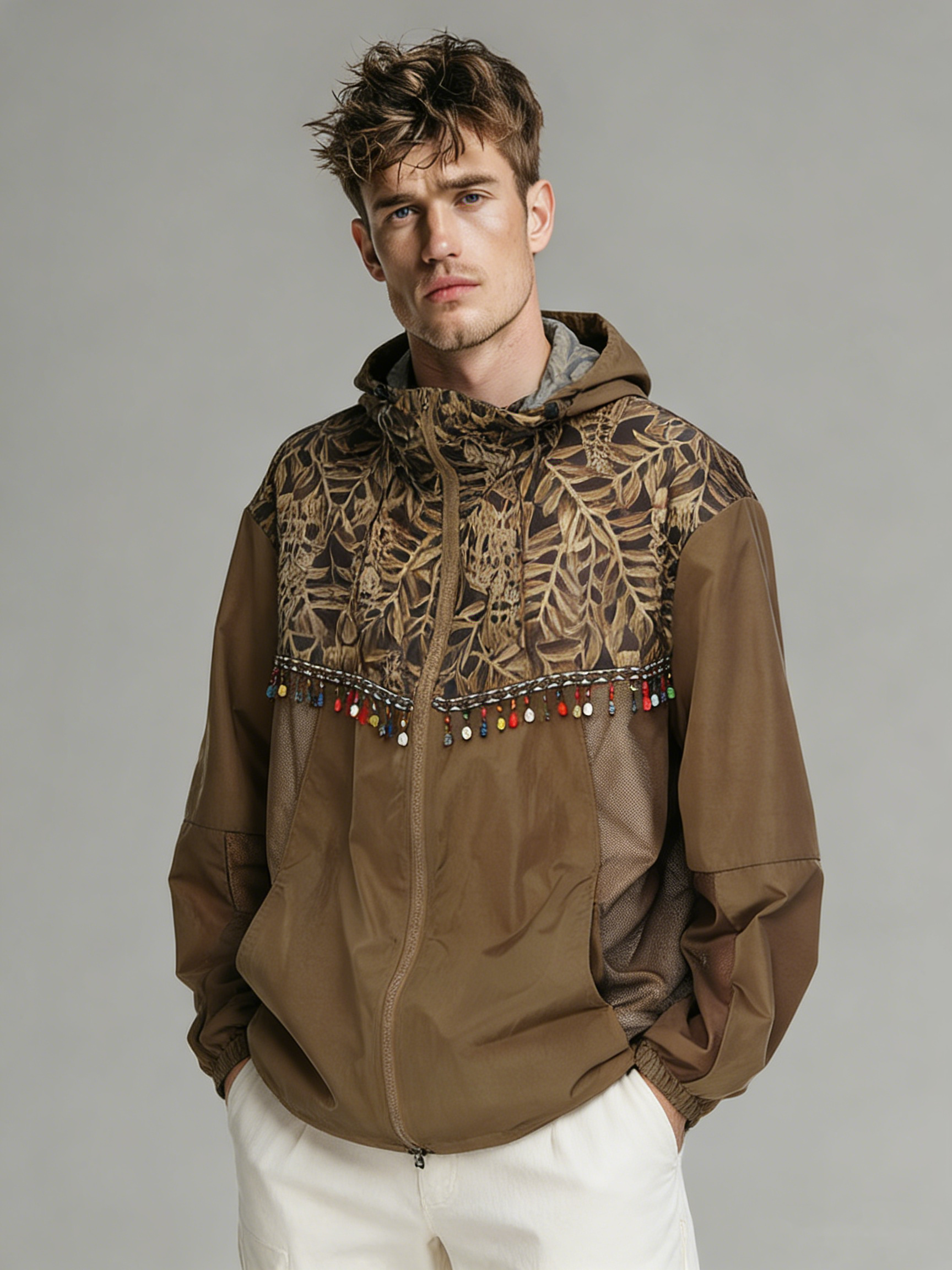 Men's Outdoor Printed Casual Ice-Silk Jacket
