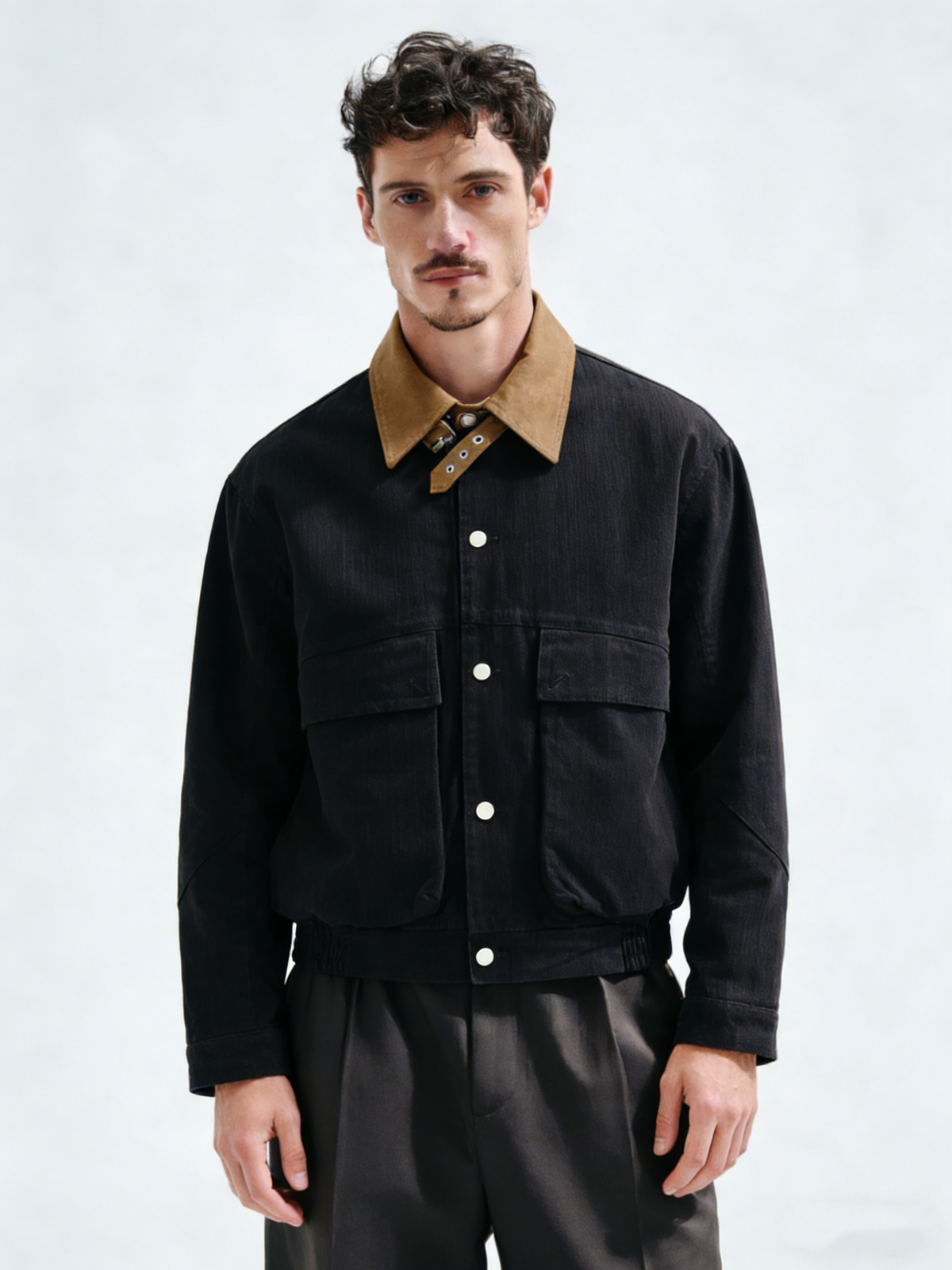 Large pocket patchwork vintage coat
