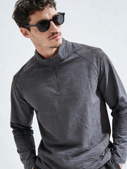 Strato di base in pile ad asciugatura rapida con collo alto e cerniera