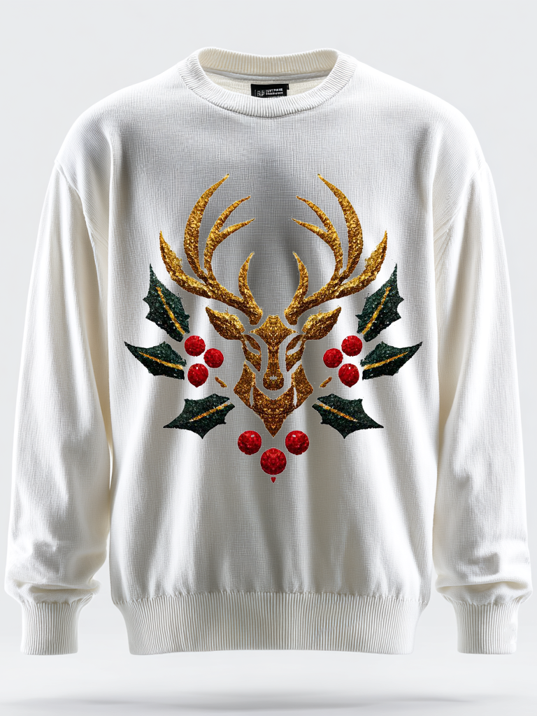 Maglione stampato a girocollo