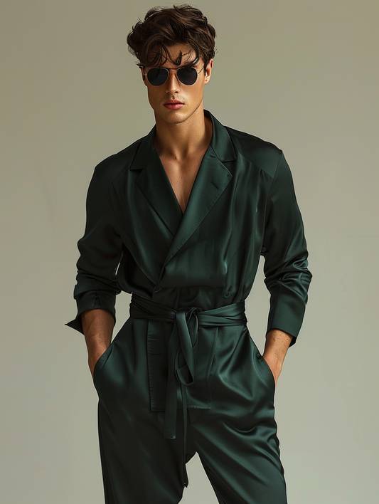 Men's casual jumpsuit