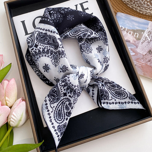 Men's casual printed silk scarf