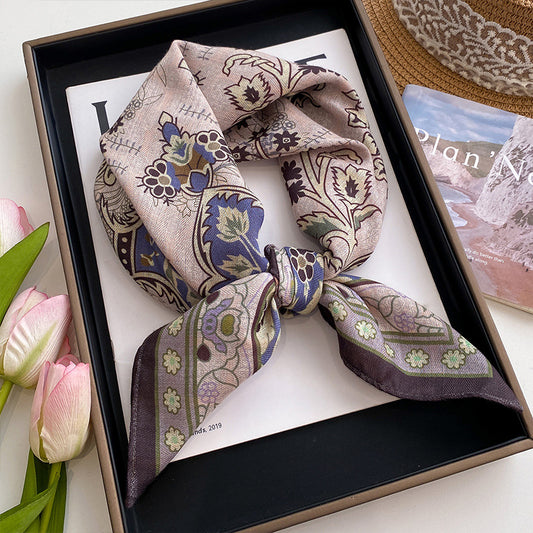 Men's casual printed silk scarf