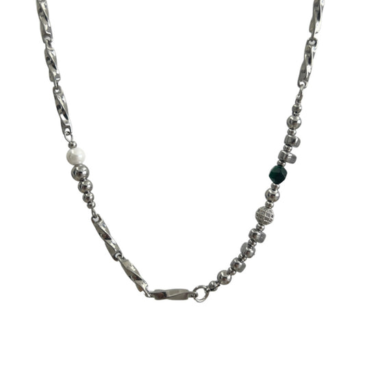 Men's titanium steel spliced necklace