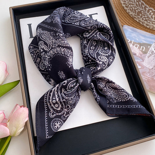 Men's casual printed silk scarf